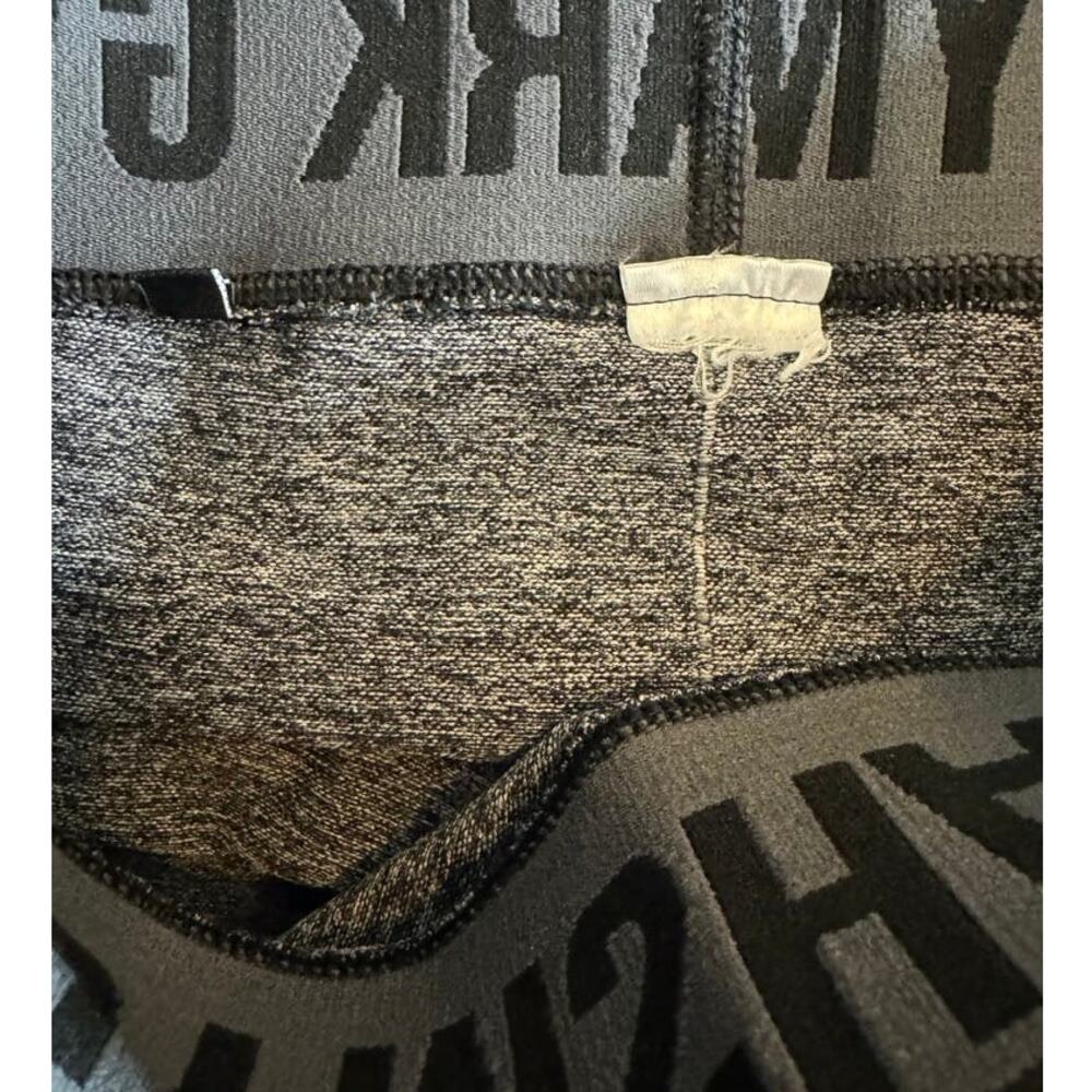 Gymshark Women's Medium Flex Low Rise Leggings in Black Marl/Charcoal Gray - Picture 3 of 6